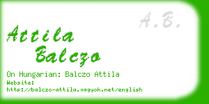 attila balczo business card